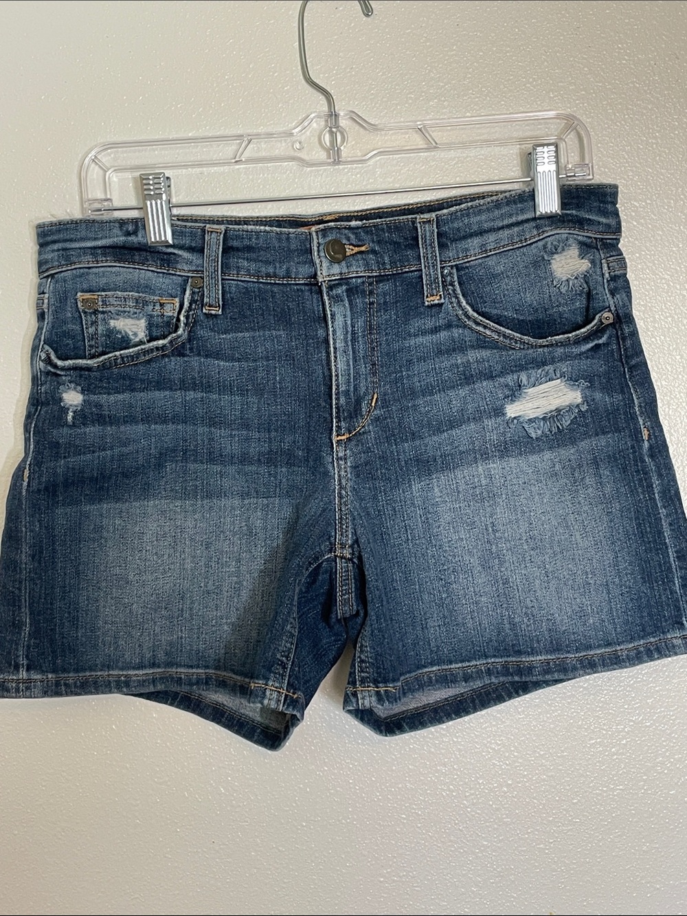 Joe's Jeans Medium Blue Distressed Denim Shorts